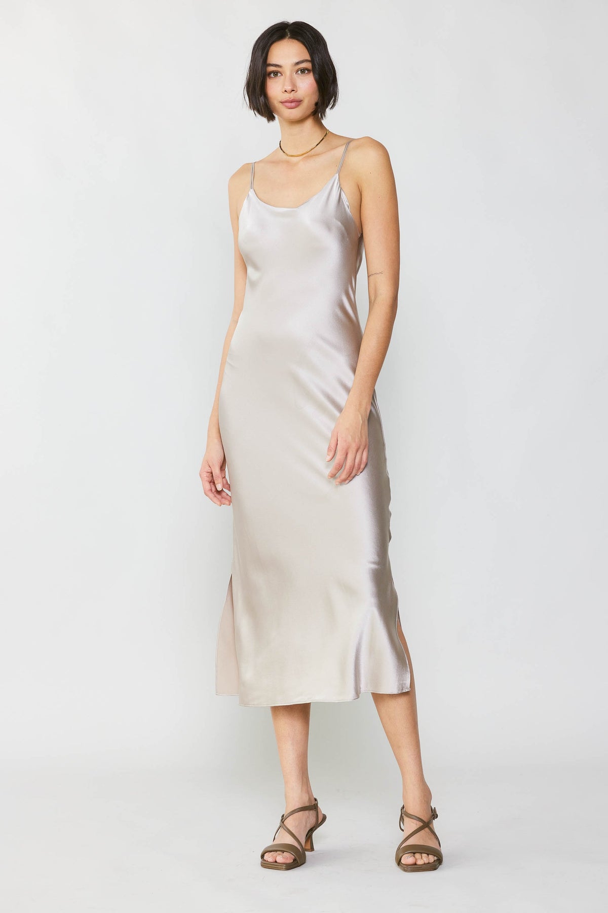 NYLAND Philippa Double Spaghetti Strap Cami Dress Champagne