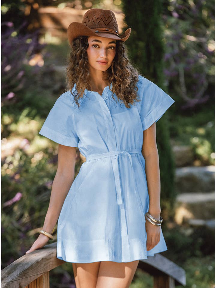 NYLAND Sachli Poplin Button Down Mini Dress