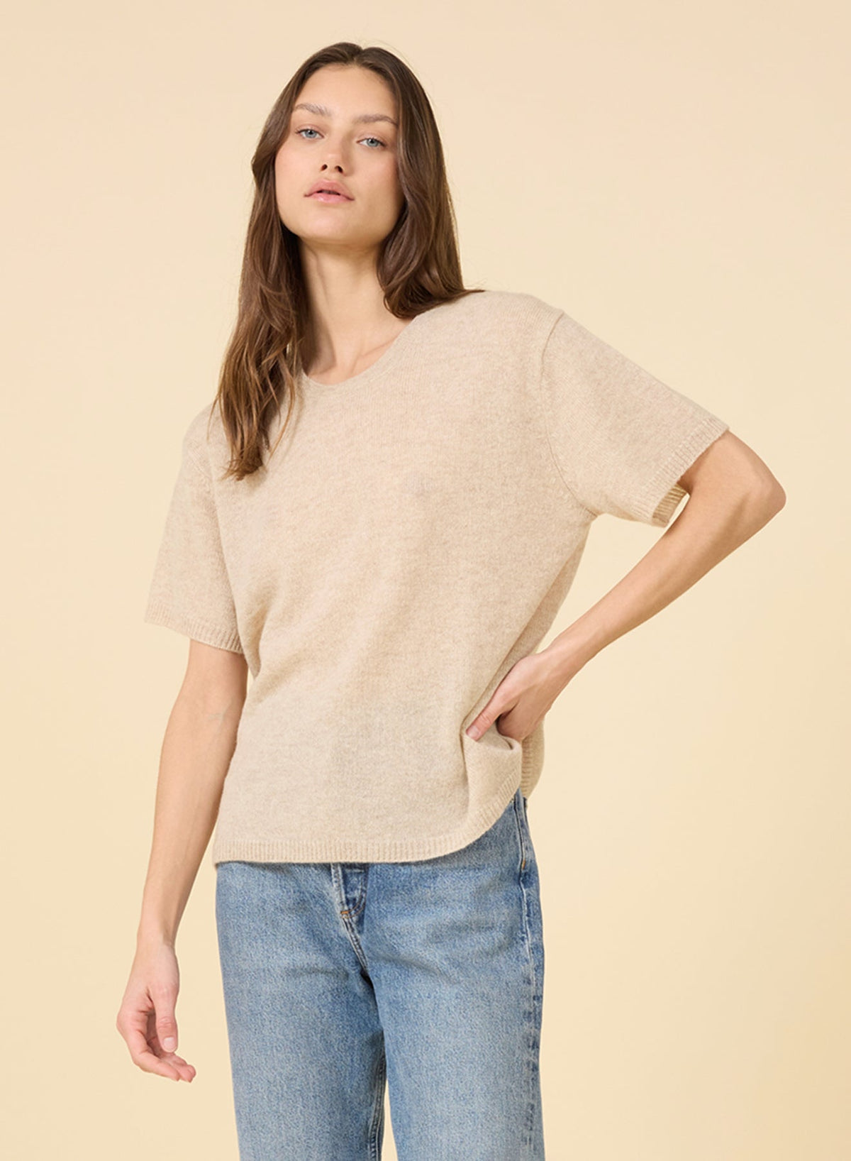 One Grey Day Sloane Cashmere Tshirt