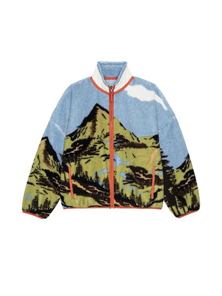 THE GREAT. The Plush Terrain Full-Zip in California Eagle Landscape