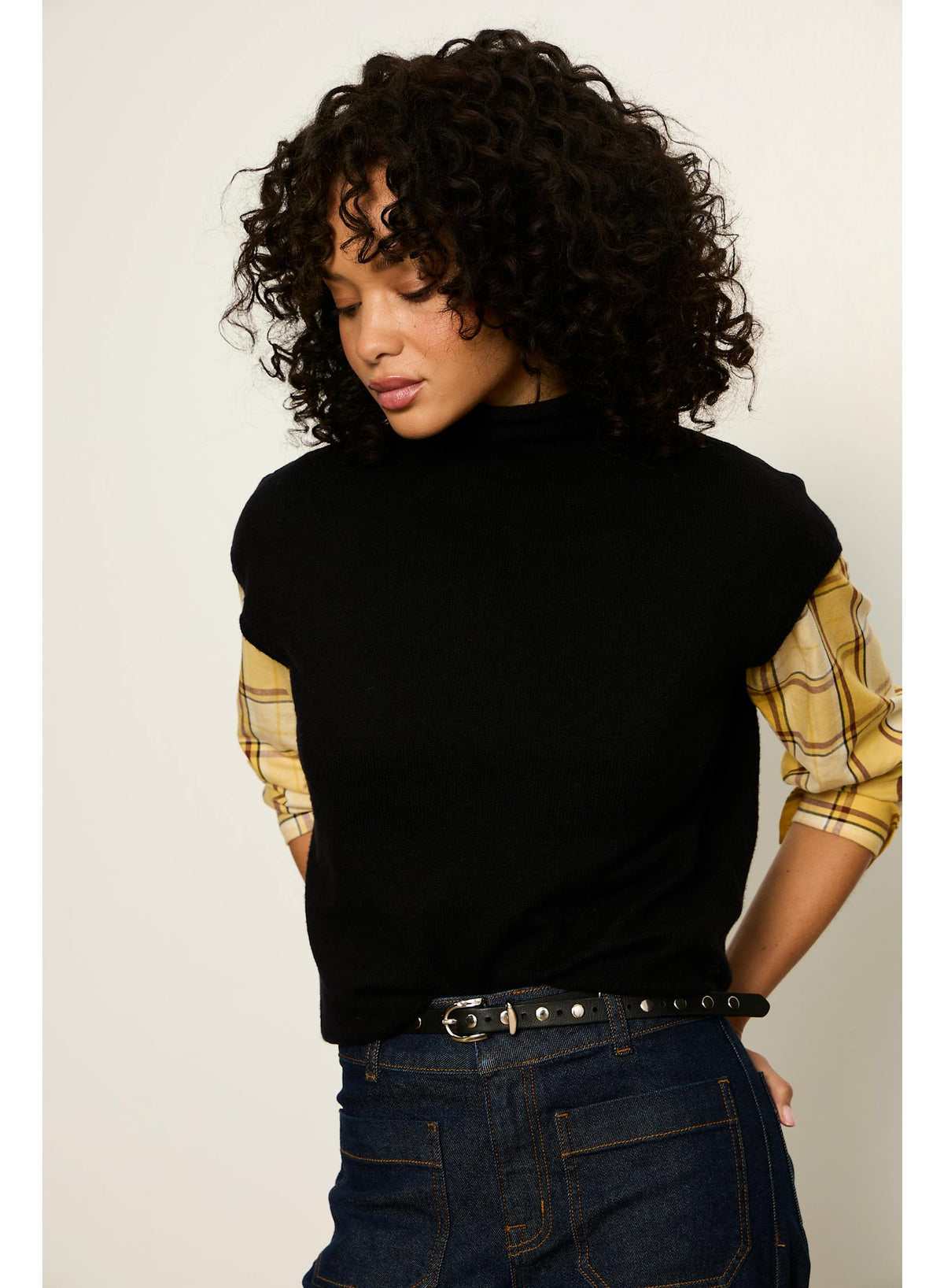 Sanctuary Mock Neck Sweater Shell