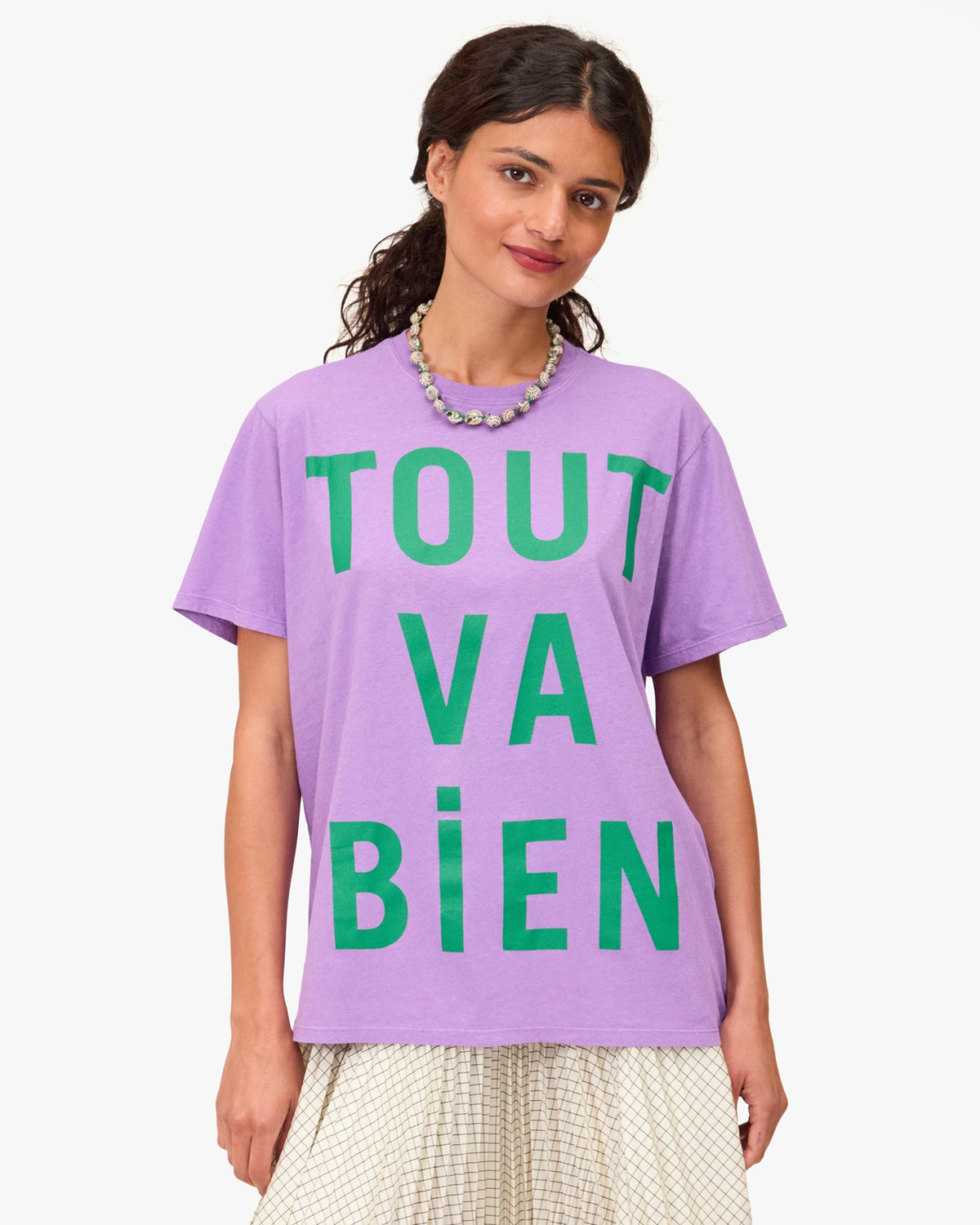 Clare V. Tout Va Bien Original Tee Faded Wild Purple