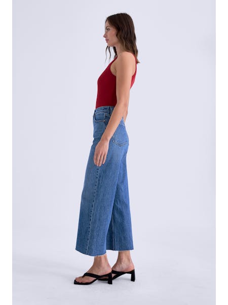 PISTOLA Lana Crop High Rise Ultra Wide Leg in Cityscape