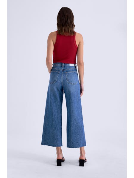 PISTOLA Lana Crop High Rise Ultra Wide Leg in Cityscape