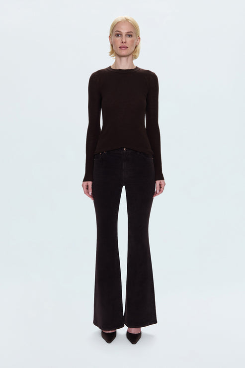 PISTOLA Kinsley Mid Rise Ultra Flare in Mocha