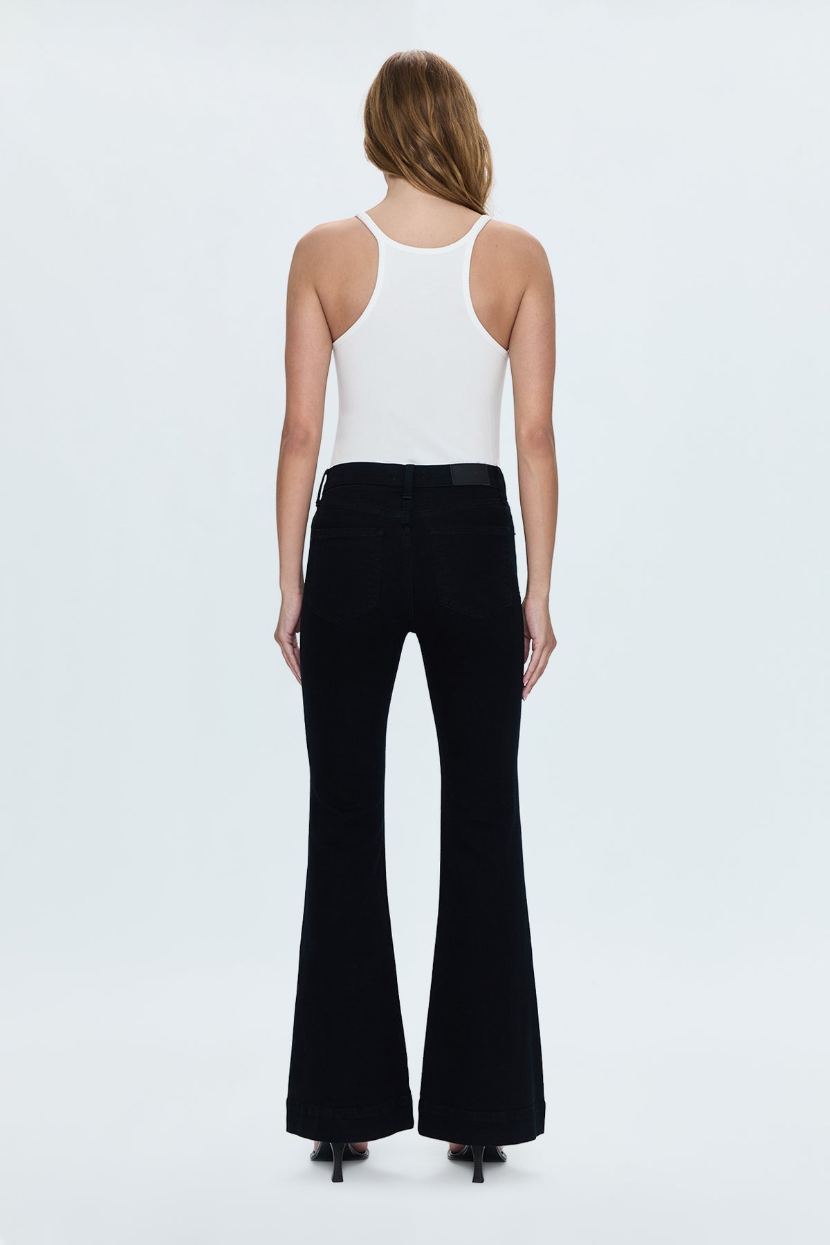 PISTOLA Kinsley Mid Rise Ultra Flare in Black Ink