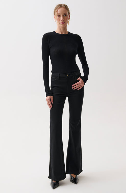 PISTOLA Kinsley Mid Rise Ultra Flare in Night Flight