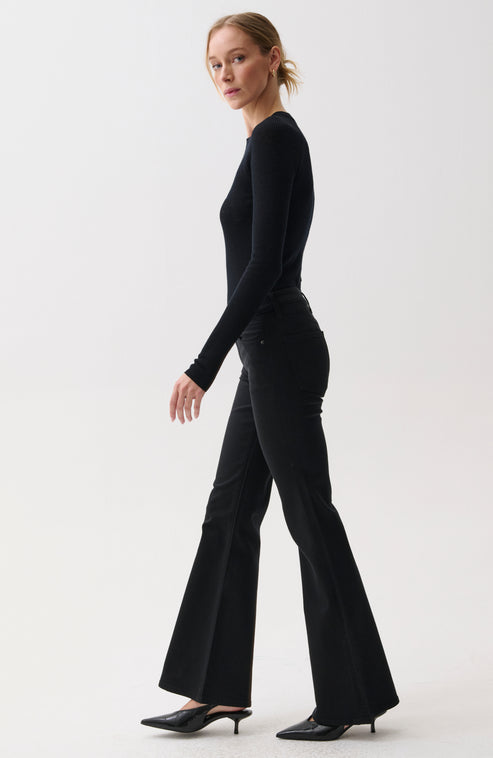 PISTOLA Kinsley Mid Rise Ultra Flare in Night Flight