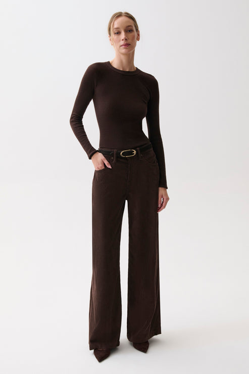 PISTOLA Jadyn Low Slung Palazzo Wide Leg in Mocha