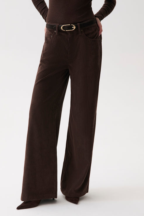 PISTOLA Jadyn Low Slung Palazzo Wide Leg in Mocha