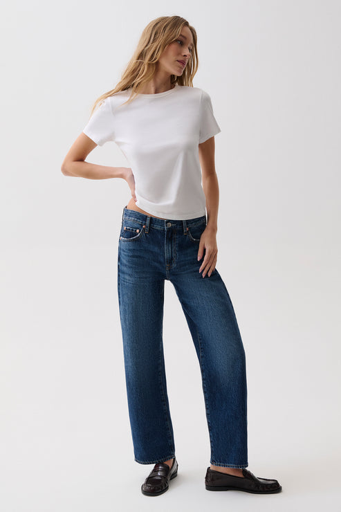 PISTOLA Lexi Mid Rise Bowed Straight in Moonwave