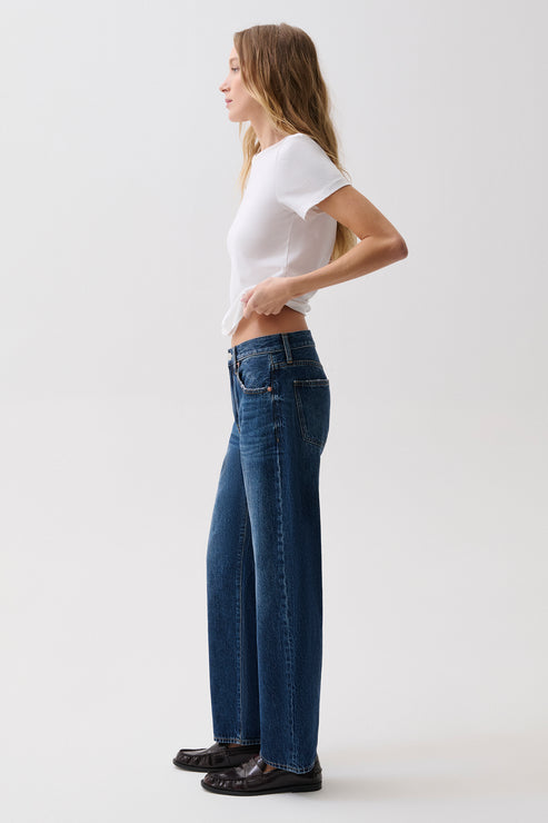 PISTOLA Lexi Mid Rise Bowed Straight in Moonwave