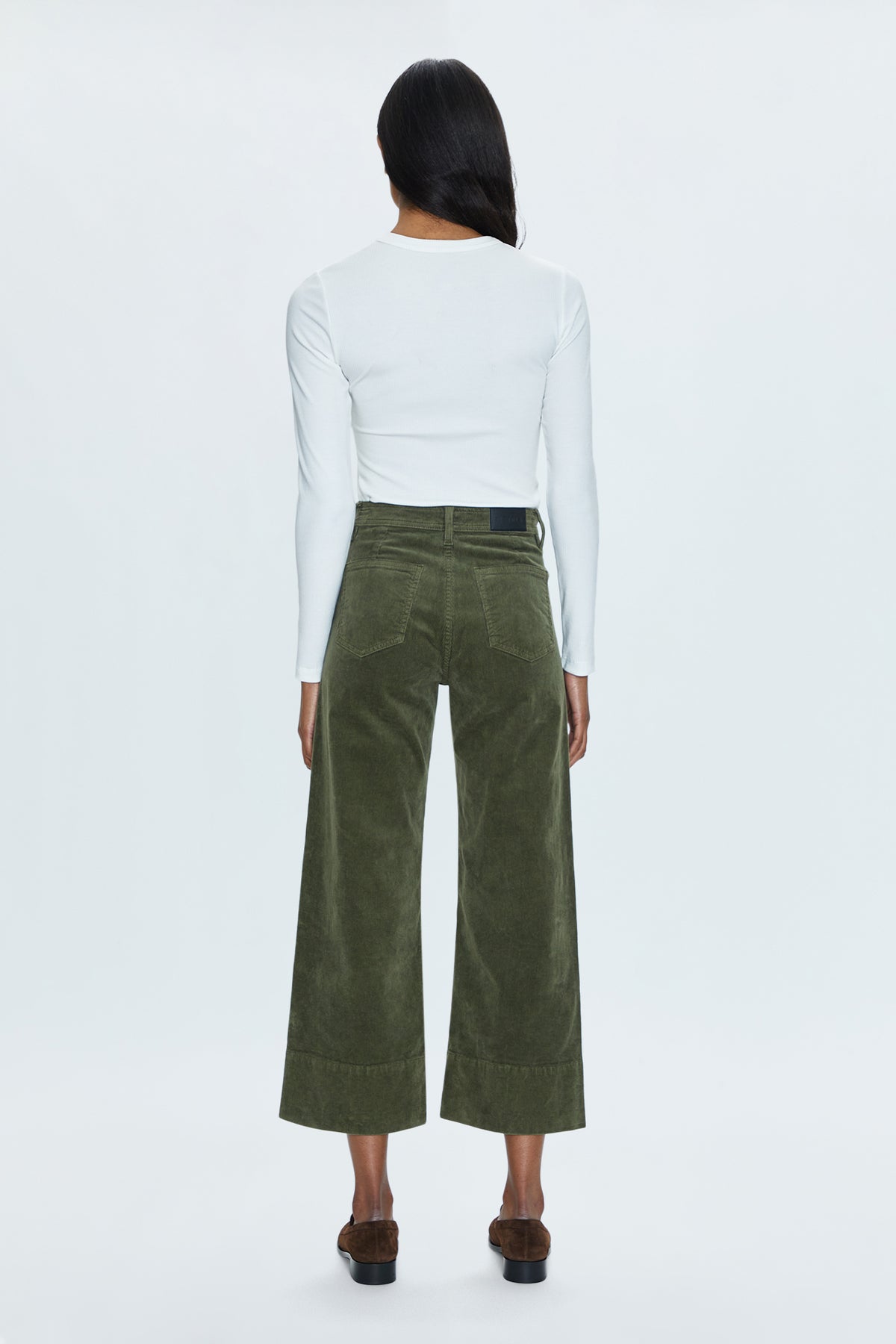 PISTOLA Penny High Rise Wide Leg Crop in Martini