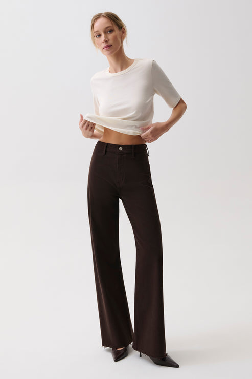 PISTOLA Penny High Rise Wide Leg in Mocha