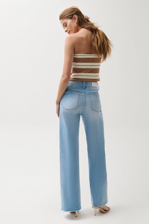 PISTOLA Penny High Rise Wide Leg in Whisper