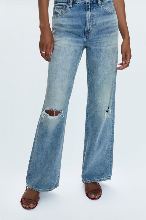 PISTOLA Hendrix High Rise Baggy in Apprentice Distressed