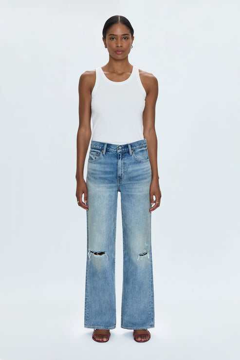 PISTOLA Hendrix High Rise Baggy in Apprentice Distressed