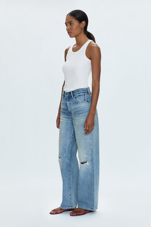 PISTOLA Hendrix High Rise Baggy in Apprentice Distressed