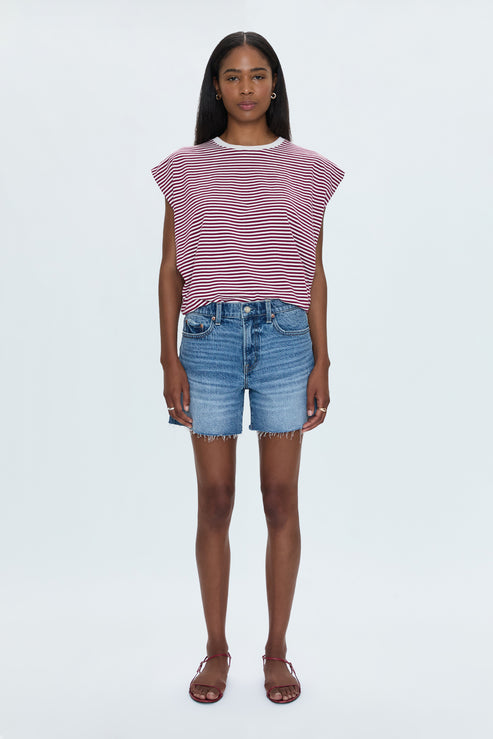 PISTOLA Kennedy Relaxed Mid Rise Cut Off Short