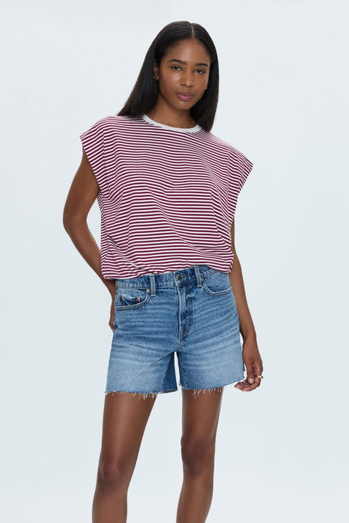 PISTOLA Kennedy Relaxed Mid Rise Cut Off Short