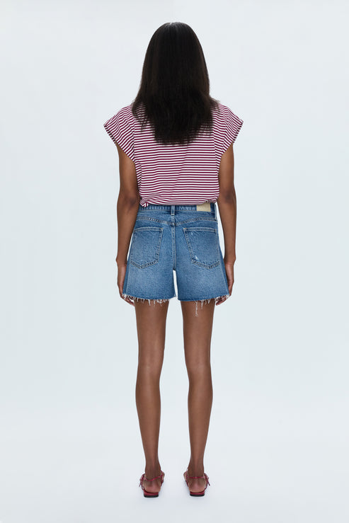 PISTOLA Kennedy Relaxed Mid Rise Cut Off Short