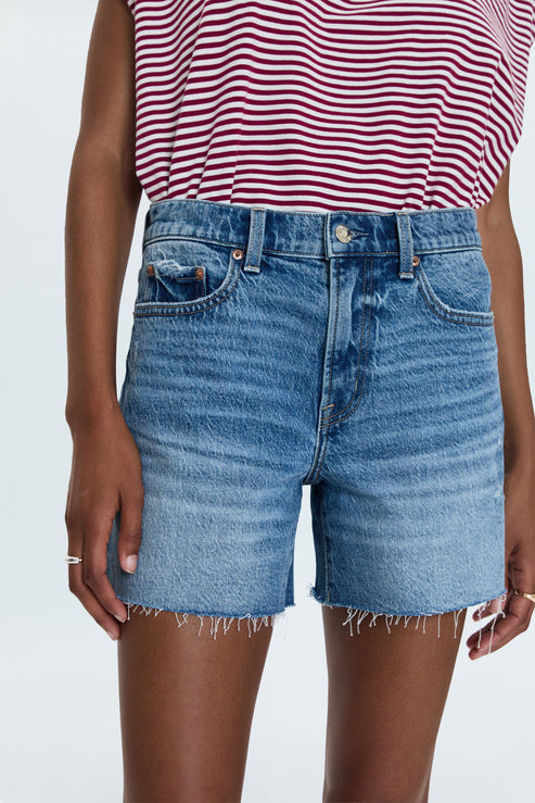 PISTOLA Kennedy Relaxed Mid Rise Cut Off Short