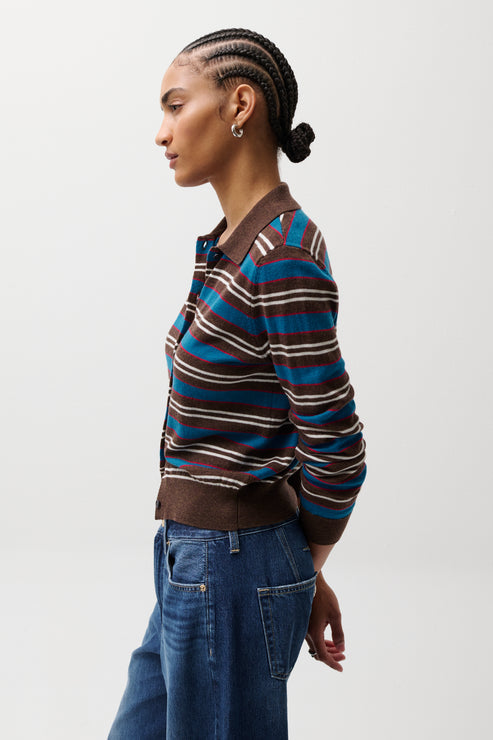 PISTOLA Lyvia Long Sleeve Merino Polo Cardigan