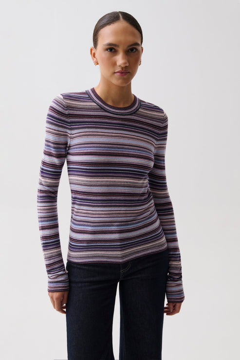 PISTOLA Madison Long Sleeve Crew Neck Sweater Tee