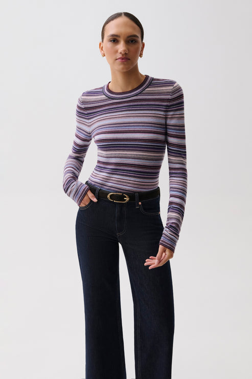 PISTOLA Madison Long Sleeve Crew Neck Sweater Tee