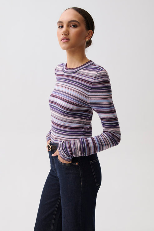 PISTOLA Madison Long Sleeve Crew Neck Sweater Tee