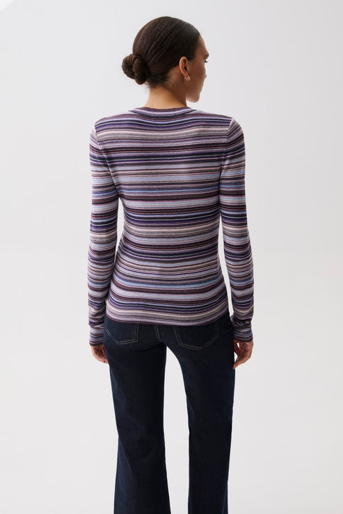 PISTOLA Madison Long Sleeve Crew Neck Sweater Tee