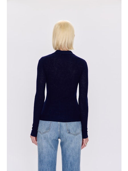 PISTOLA Korey Fitted Rib Cardigan Sweater