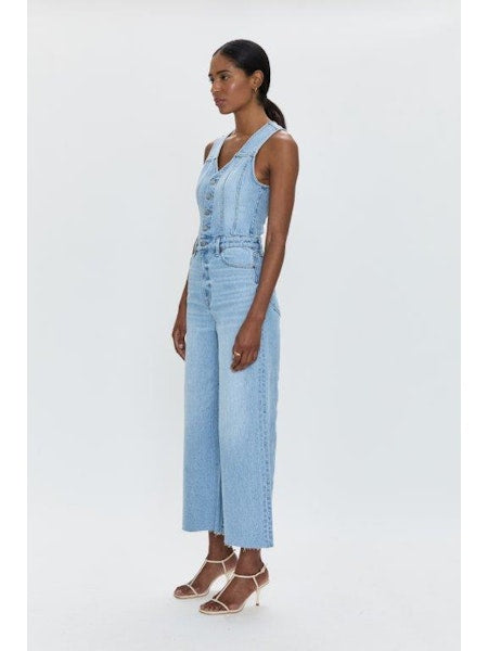 PISTOLA Aria Cropped Fitted Vest Jumpsuit