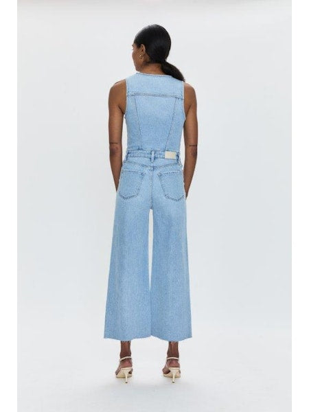 PISTOLA Aria Cropped Fitted Vest Jumpsuit