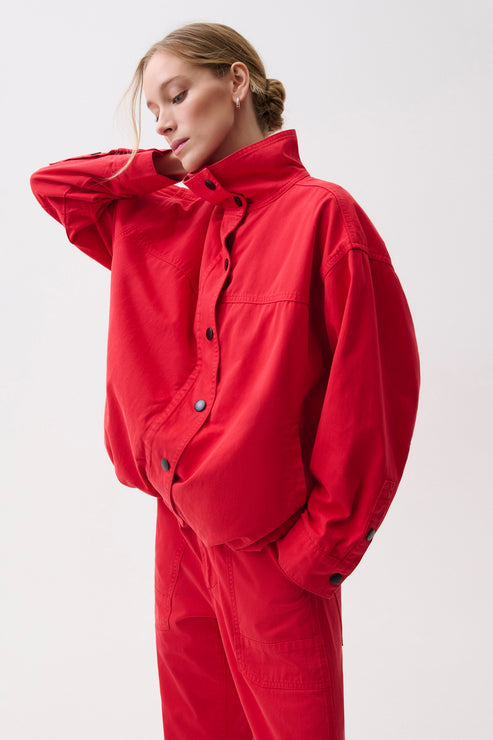PISTOLA Liberty Funnel Neck Jacket in Negroni