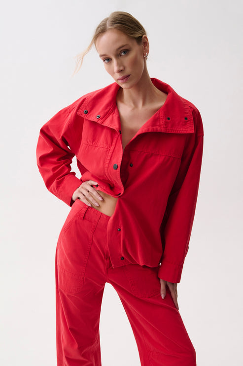 PISTOLA Liberty Funnel Neck Jacket in Negroni