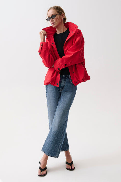 PISTOLA Liberty Funnel Neck Jacket in Negroni