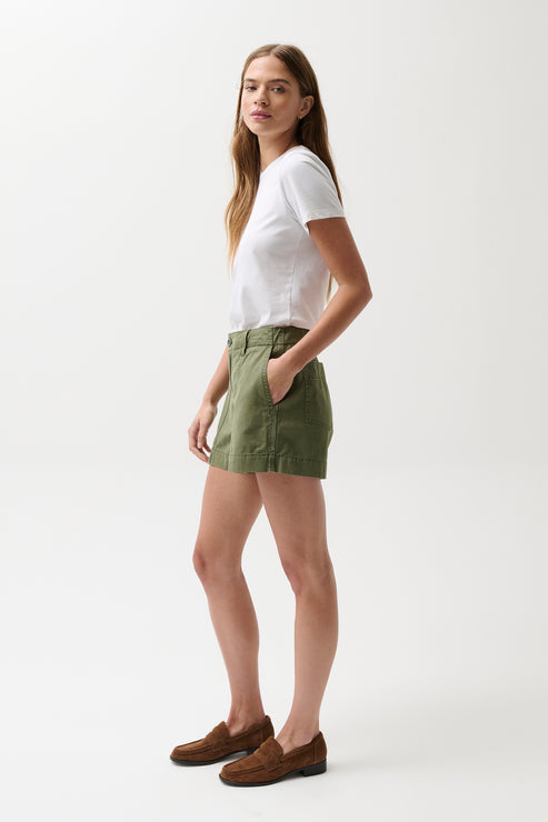 PISTOLA Mason Relaxed Utility Short Rigid Cotton Twill in Meadow