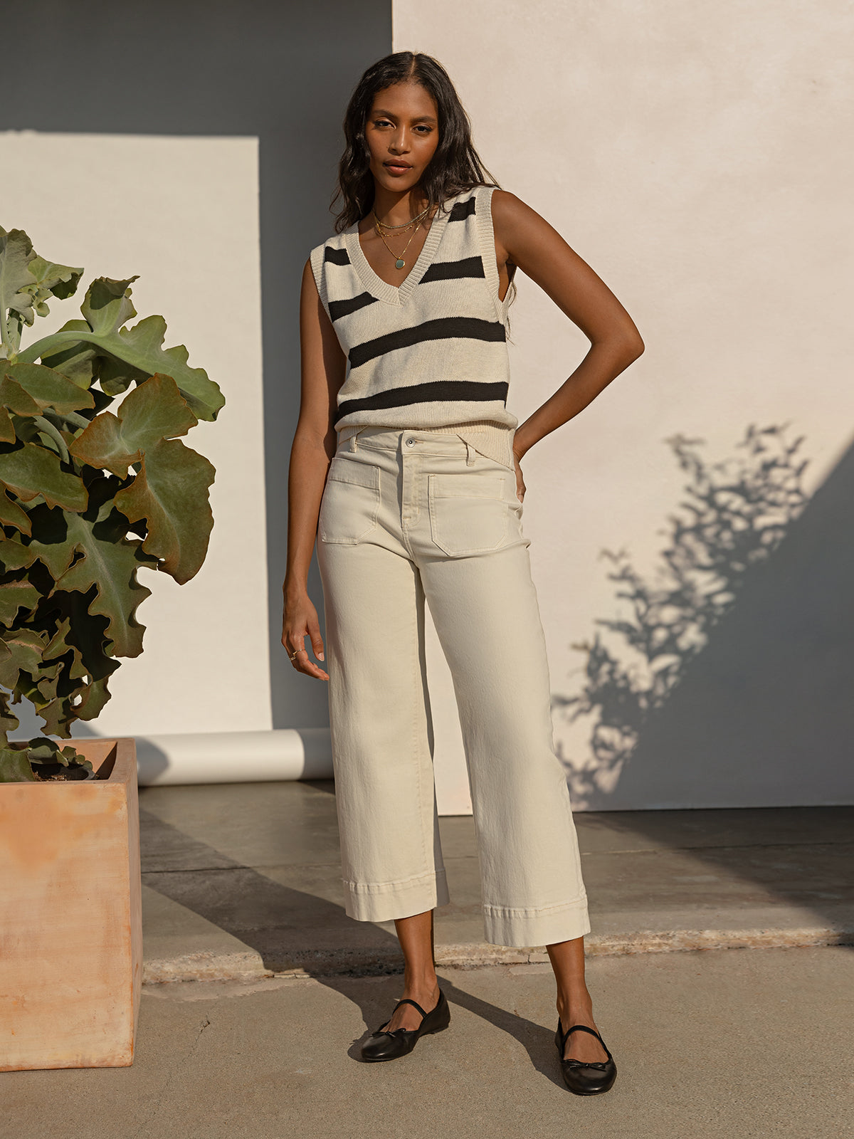 Sanctuary The Marine Pant in French Vanilla
