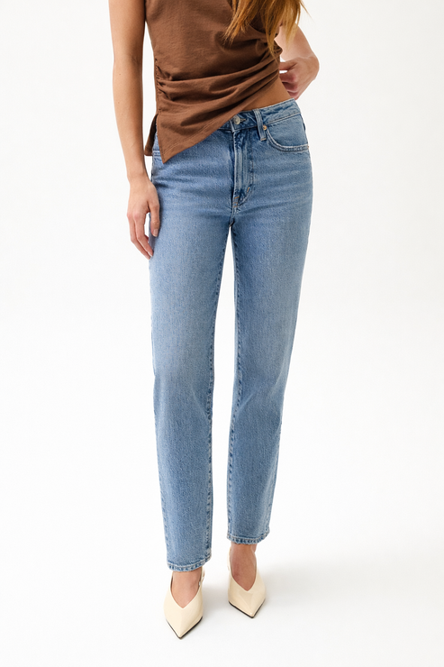 PISTOLA Aleks High Rise Straight Long in Muse