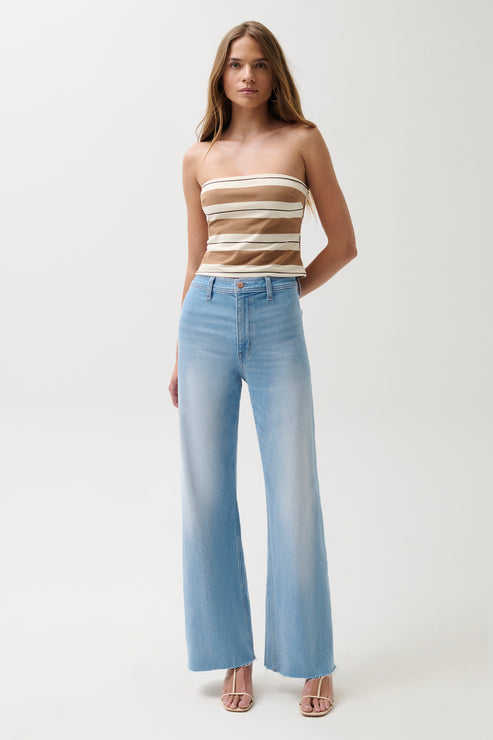 PISTOLA Penny High Rise Wide Leg in Whisper