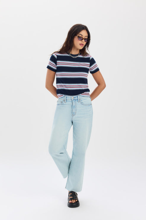 Daze Denim Pleaser High Rise Wide Ankle in Detour