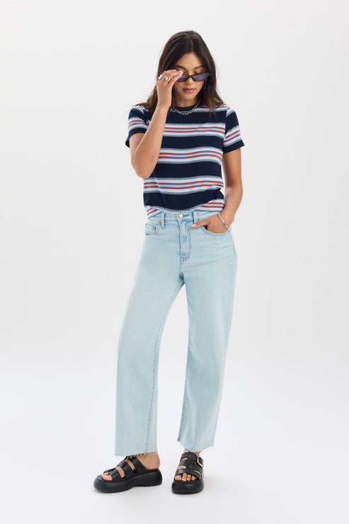 Daze Denim Pleaser High Rise Wide Ankle in Detour