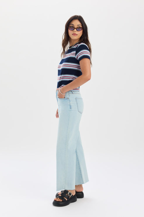 Daze Denim Pleaser High Rise Wide Ankle in Detour