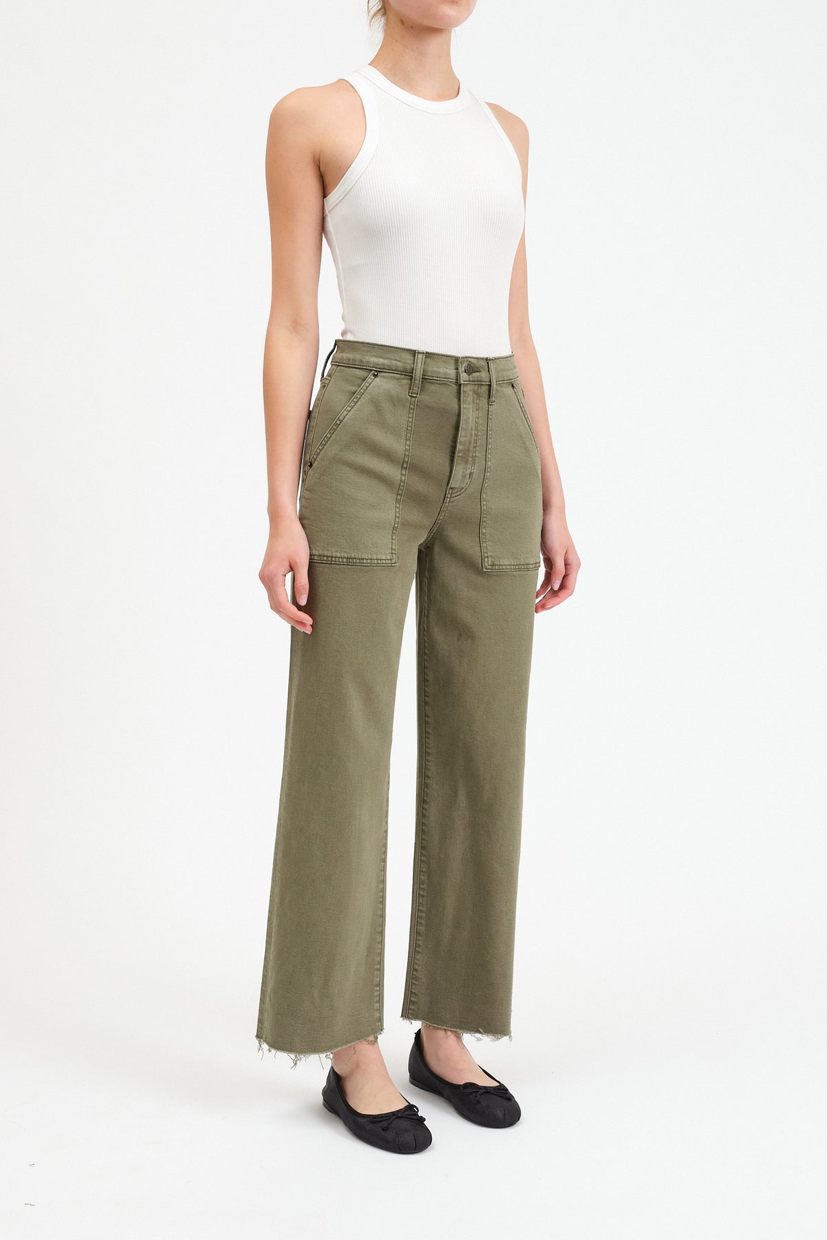 Daze Denim Pleaser High Rise Wide Leg in Jade