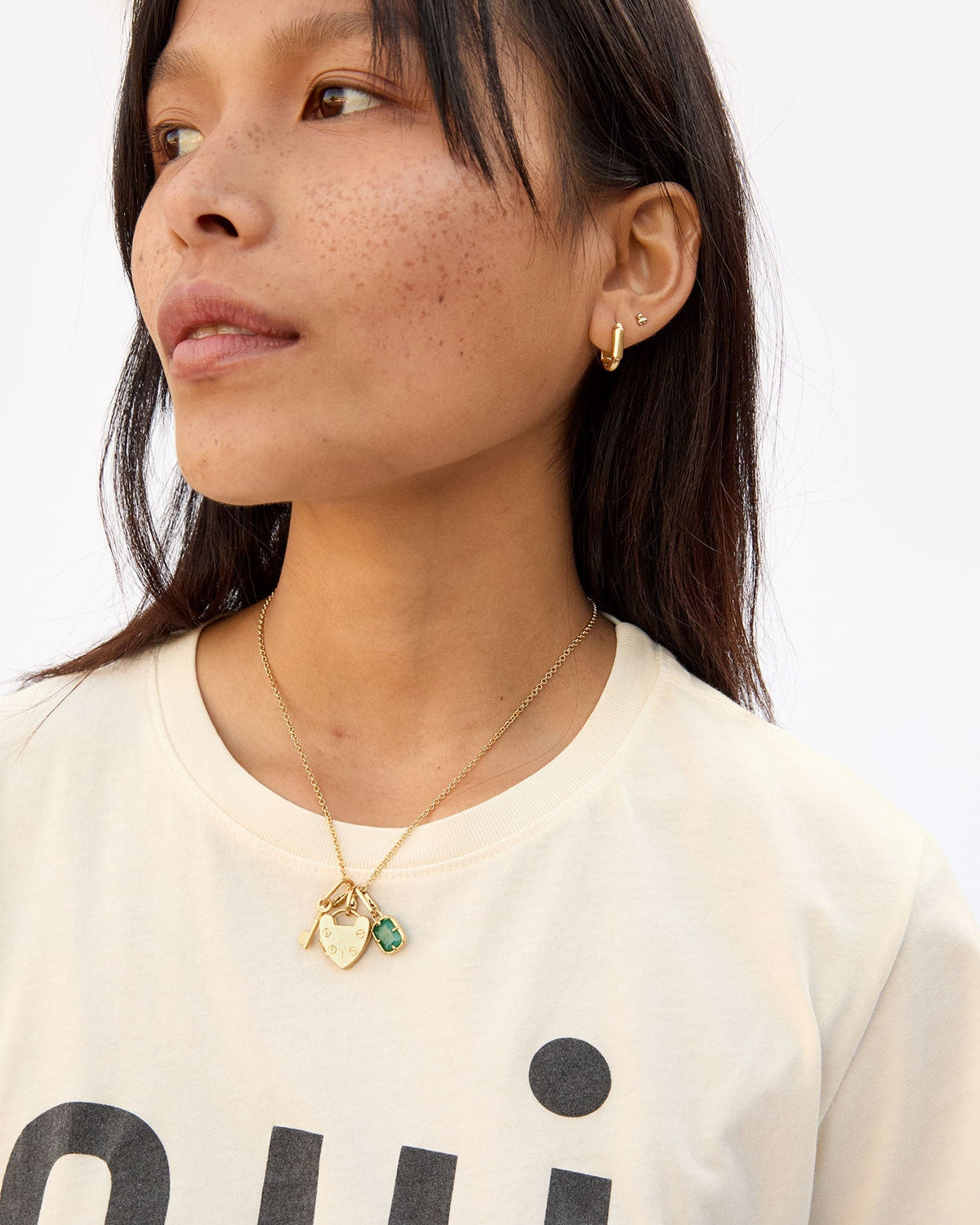 Clare V. Padlock Locket Charm