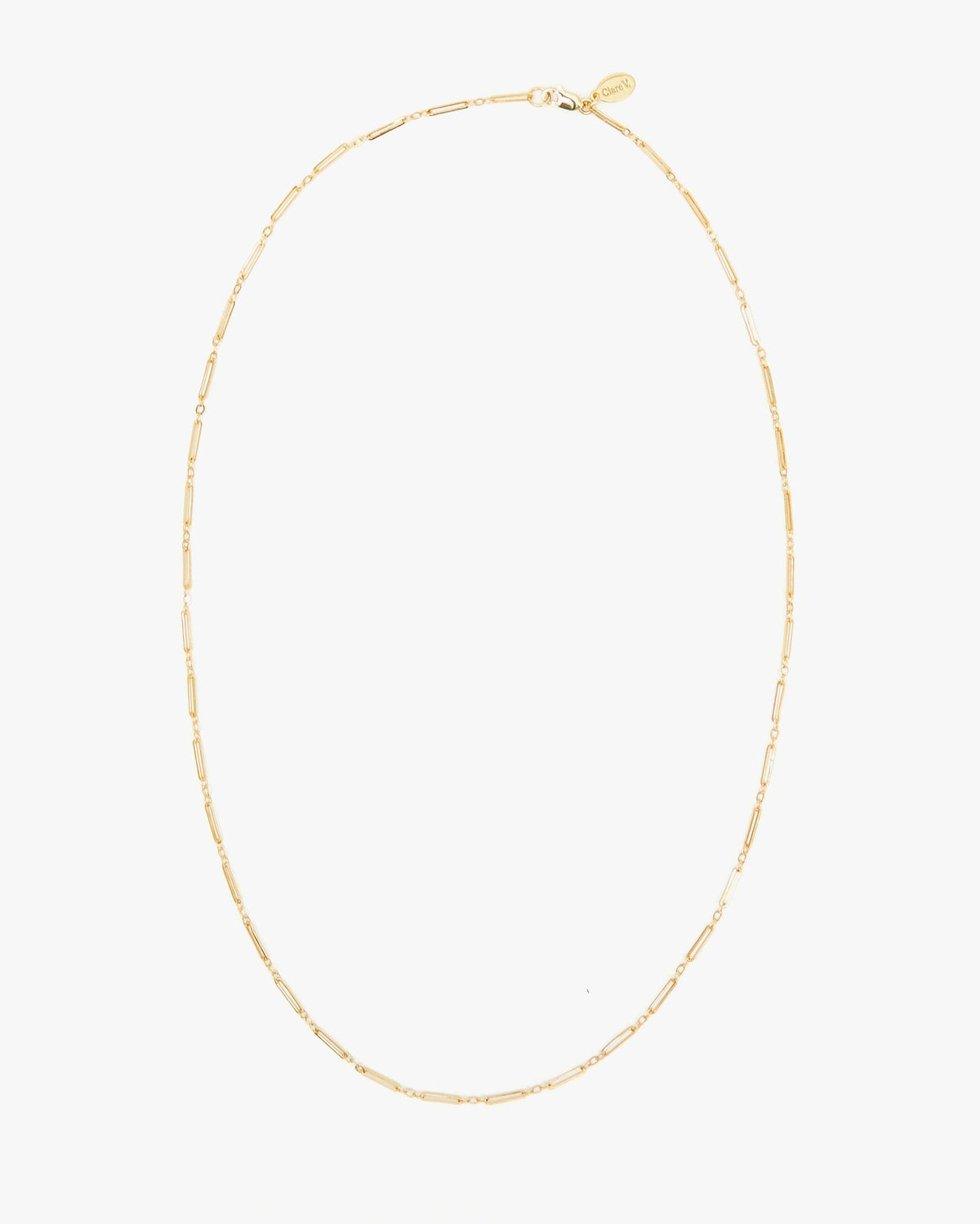 Clare V. Fine Paperclip Charm Chain 24"