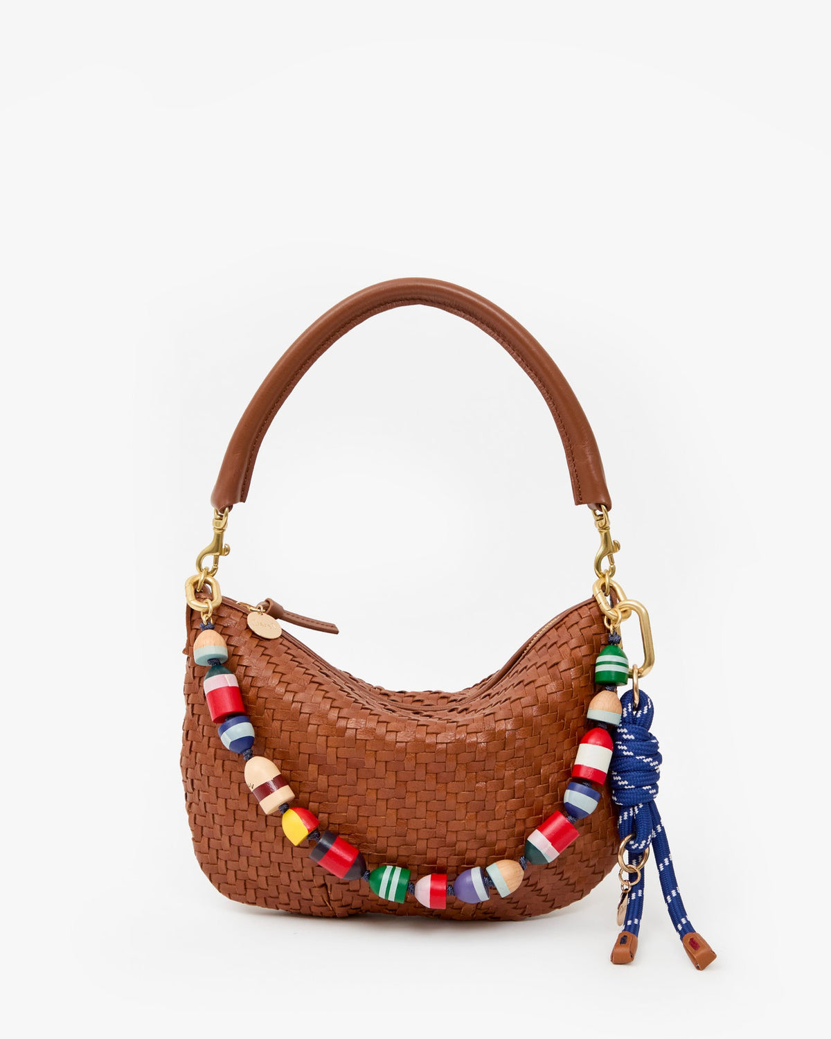 Clare V. Petit Moyen Messenger in Hazelnut