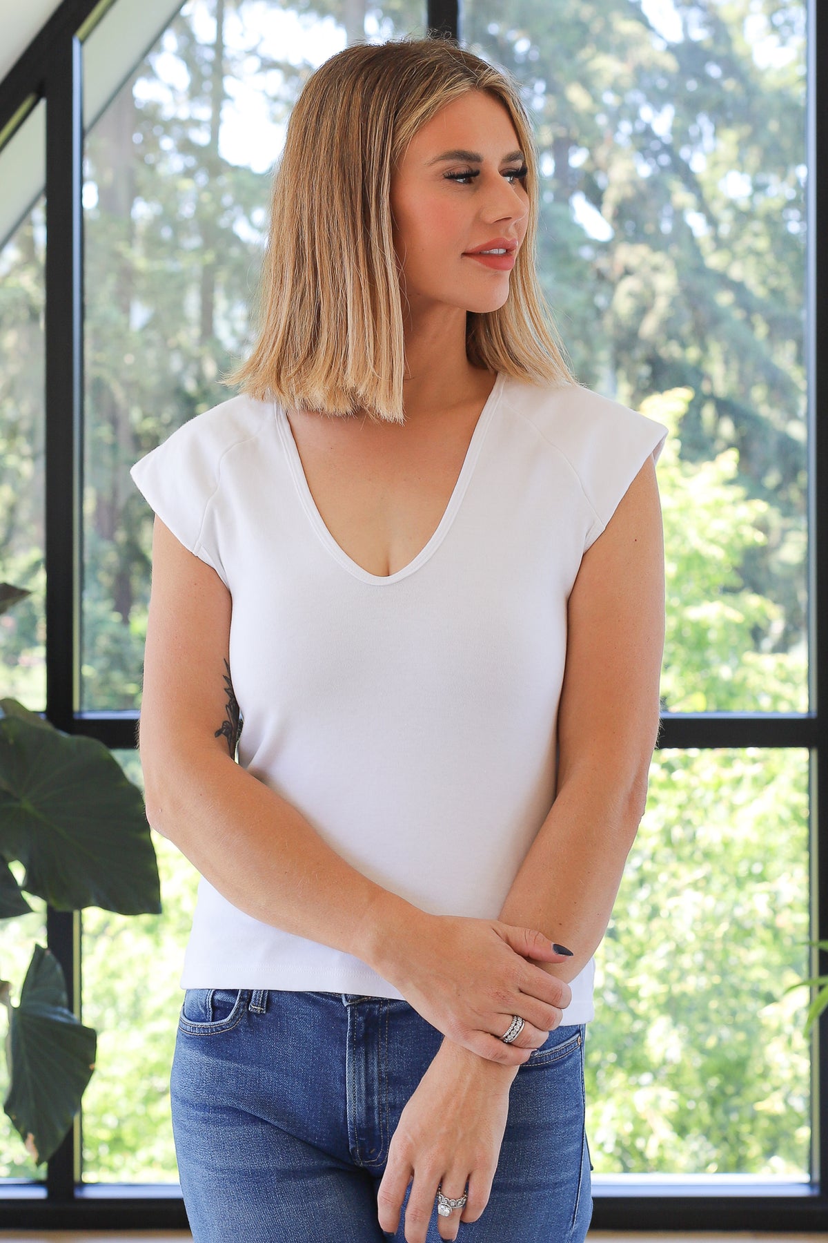 Prairie Underground Strong Shoulder Top White