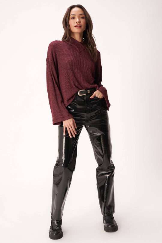 PROJECT SOCIAL T Foster Textured Mockneck Sweater